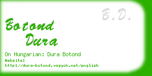 botond dura business card